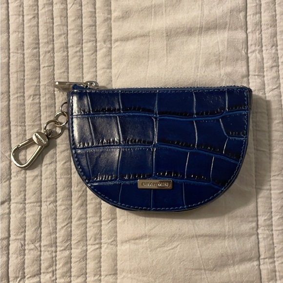 Brahmin Blue Croc-Embossed Change Purse - Picture 2 of 6